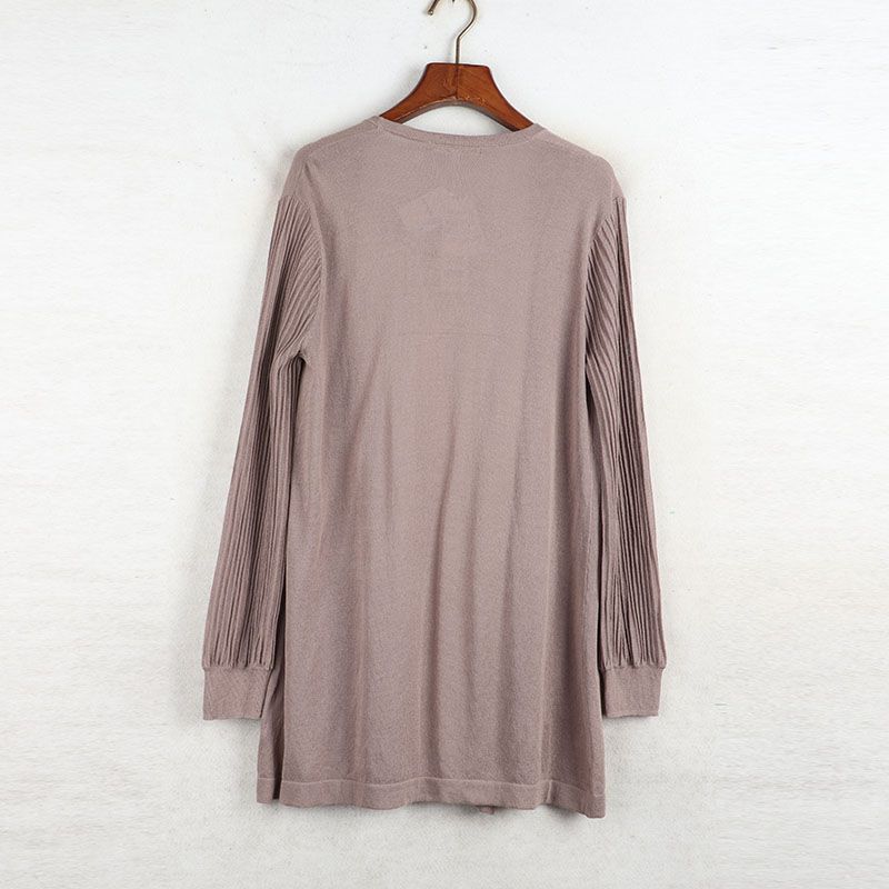 Sunshine House Autumn New Arrival Export Japanese Single Women's Clothing Mid Length Long Length Long Sleeves Knitwear Thin Cardigan Inverness