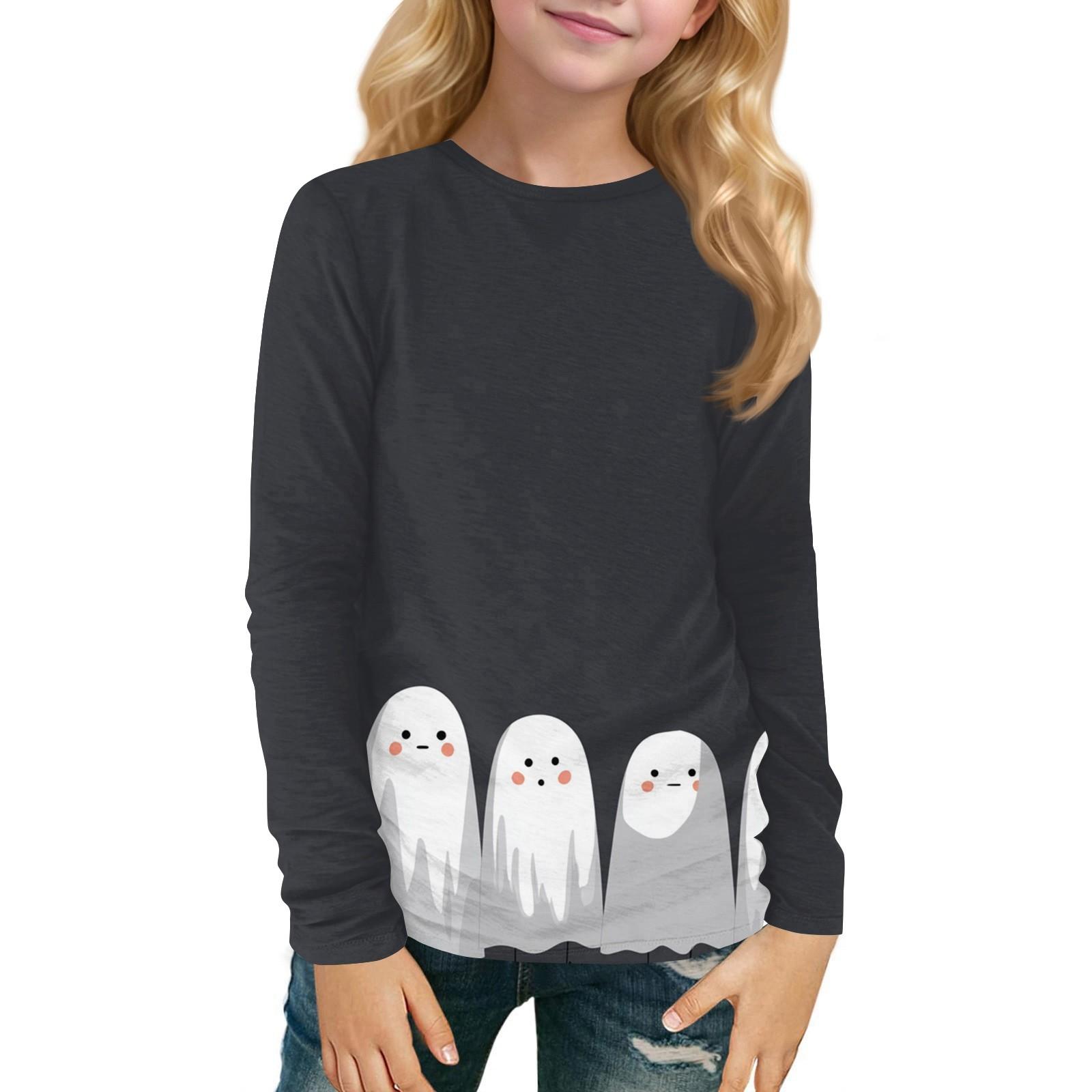 

Детский топ с длинным рукавом, круглым вырезом, с принтом, повседневный 110