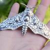 Alloy Hair Clip Moth Decor Gothic Vintage Hair Pin 3.31×1.89in for Halloween Party Costume Accessories