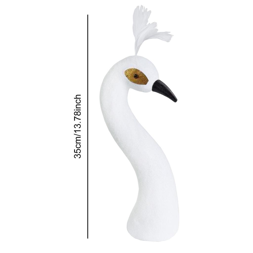 Peacock Mannequin Head, Floral Arrangement Decor, Flower Basket Ornament for Anniversary Thanksgiving Wedding, New Year Party