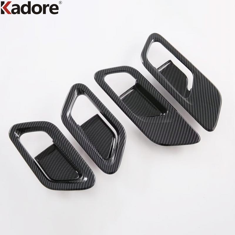 For Nissan Qashqai J12   2024 Carbon Fiber Car ide Inner Door Handle Bowl Cover Molding Trim Inteiror Accessories