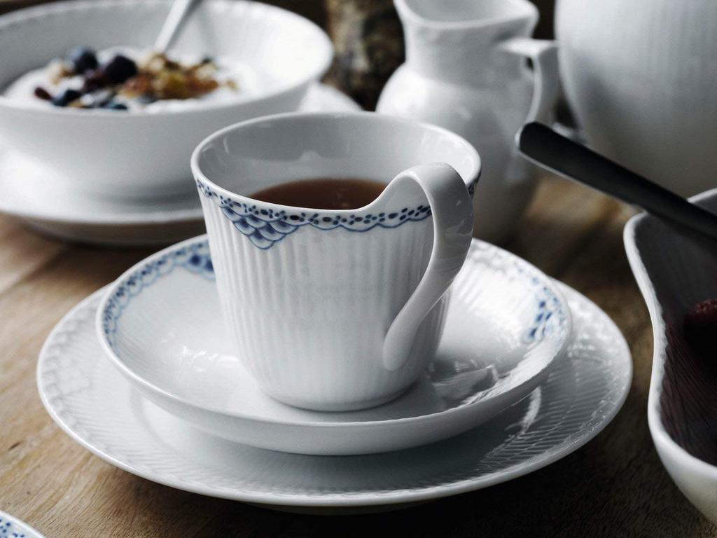 Importierte Royal Copenhagen Princess Tasse und Untertasse mit hohem Henkel, 240 ml, Hochzeitsgeschenk, 1017248 [Reguläres Produkt] &