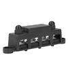 4 Position Bus Bar M10 Studs Power Distribution Block for Automobile RV Yacht 48VDC 250A Black