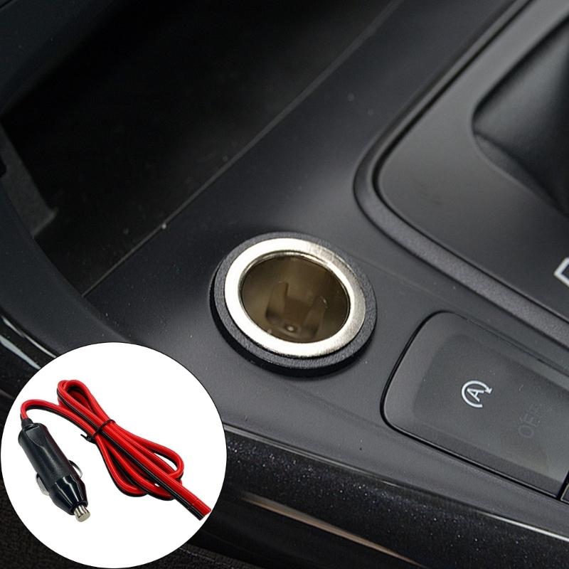 12V 24V Vehicle Auxiliary Outlet Male Head Power Cable with Open End Red and Black Wire for Car Accessories Use