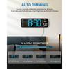 Digital wall clock large screen remote control LED alarm clock with date week temperature humidity automatic daylight saving time countdown function