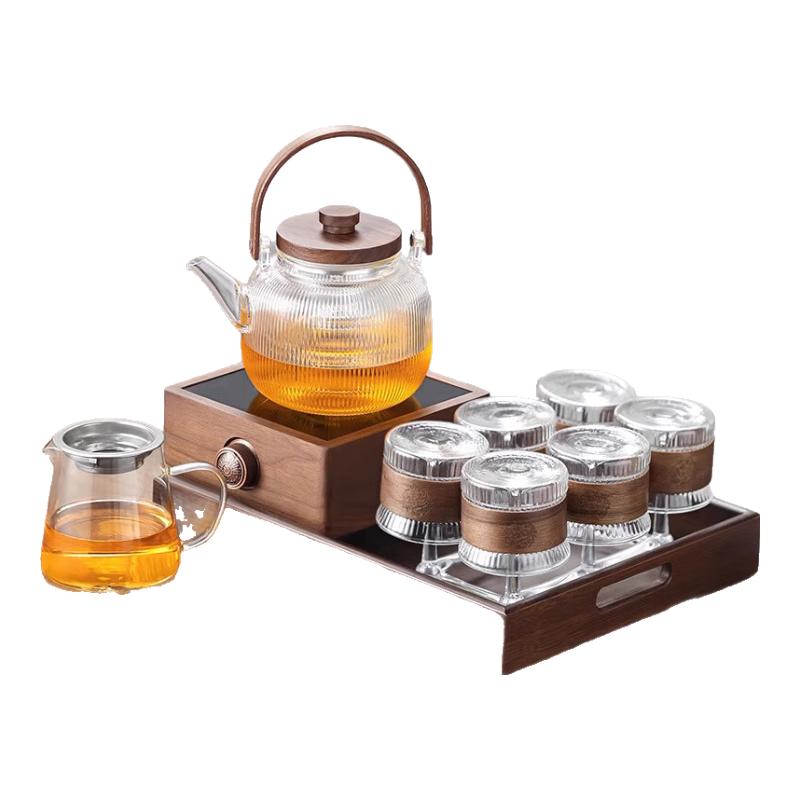 Shangyanfang Walnut Electric Tea Stove & Kettle Set