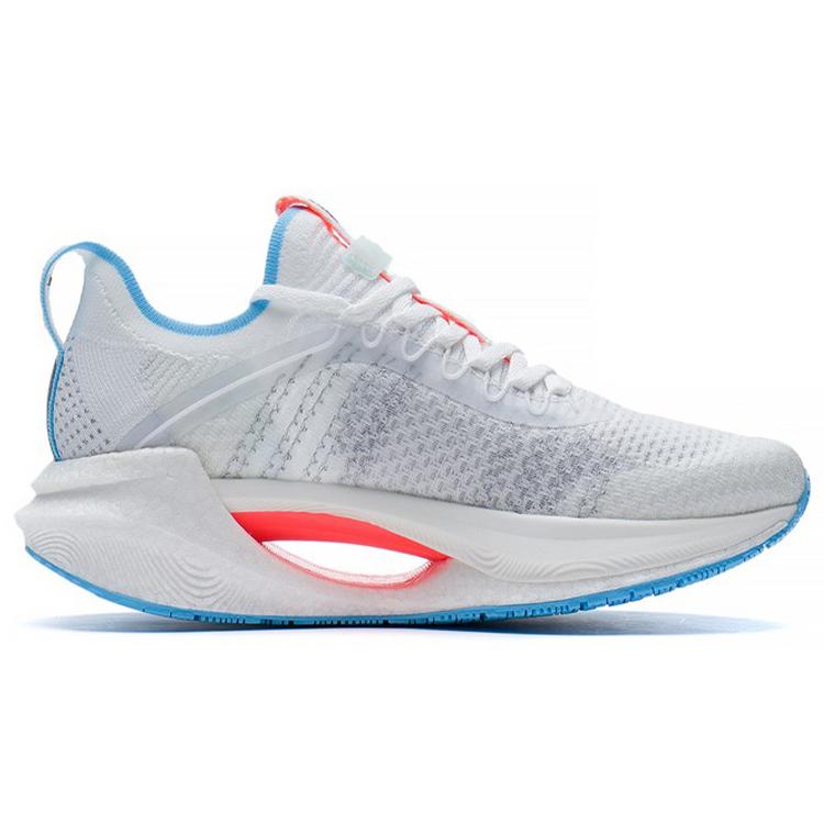 New LiNing Jueying Essential Breathable Low Top Running Shoes Women's White Orange Blue ARRS004-7