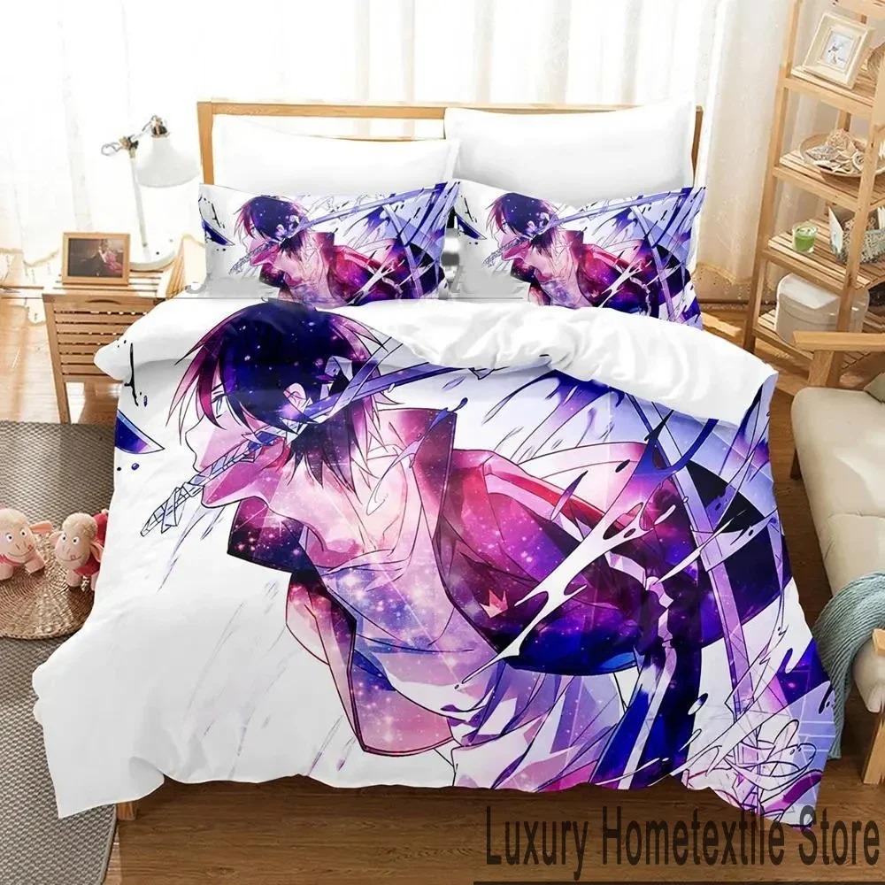 

3D Print Anime Noragami Bedding Set Duvet Cover Pillowcase Comforter King Queen Size Boys Adult Bedding Set 70x133cm 2pcs