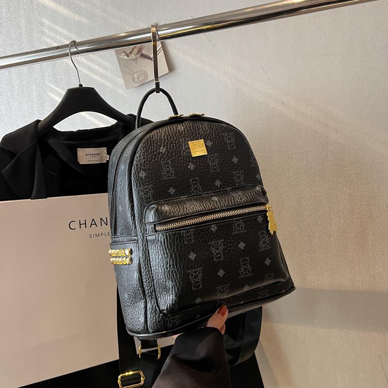 Κορεάτικη Ελαφριά Πολυτέλεια Ρετρό Σακίδιο Πλάτης: Σικ, Ευέλικτο & Ελαφρύ με Χαριτωμένο Σχέδιο Αρκούδας για Ταξίδια και Μετακινήσεις