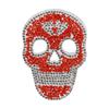 Iron Patches Red Skull Pattern DIY Making Rhinestone Decorative Practical Patches Sewing for Hats Bags