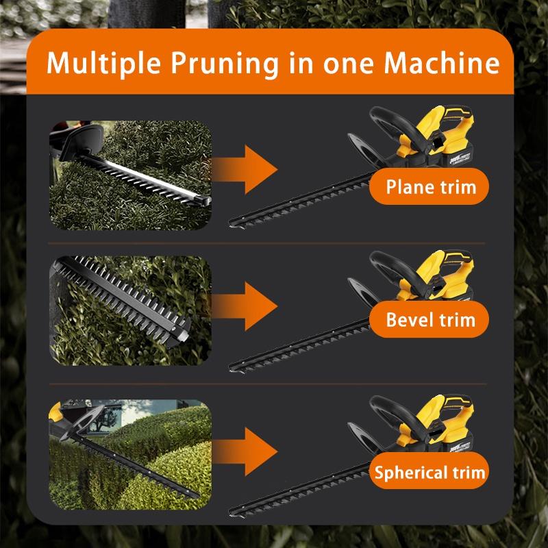 1400W 388VF Cordless Hedge Trimmer Electric Household Trimmer Pruning Saw Garden Bush Trimmer Landscape Power Tools