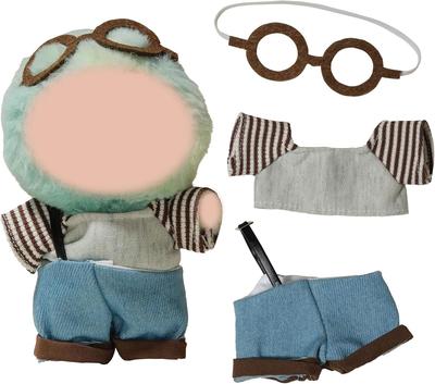 Ruokey Plüschkleidung, Nur Outfit, 15cm17cm Plüschpuppenkleidung, Niedliches Kostüm Anzieh DIY Zubehör, Puppenanzug, Strampler, Fotoweg, Puppe