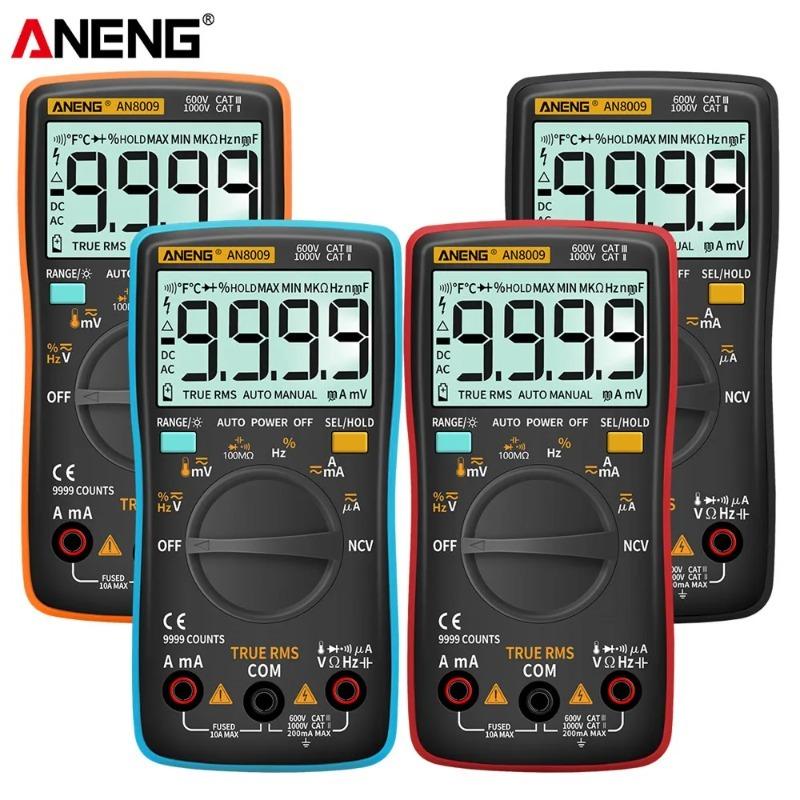 ANENG AN8008/AN8009 Mini Digital Multimeter Rm 409b Double Fuse Auto-range Medidor EléctricoTrue-RMS Transistor Capacitor Teste