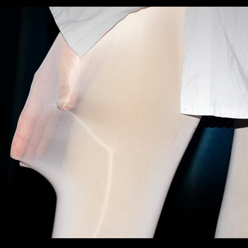 Large Size Women'S Oil Shiny Shaping Pantyhose Open/Cloes Crotch Slim Transparent Sexy Tights Ladies Nylon Erotic Stockings M-Xl
