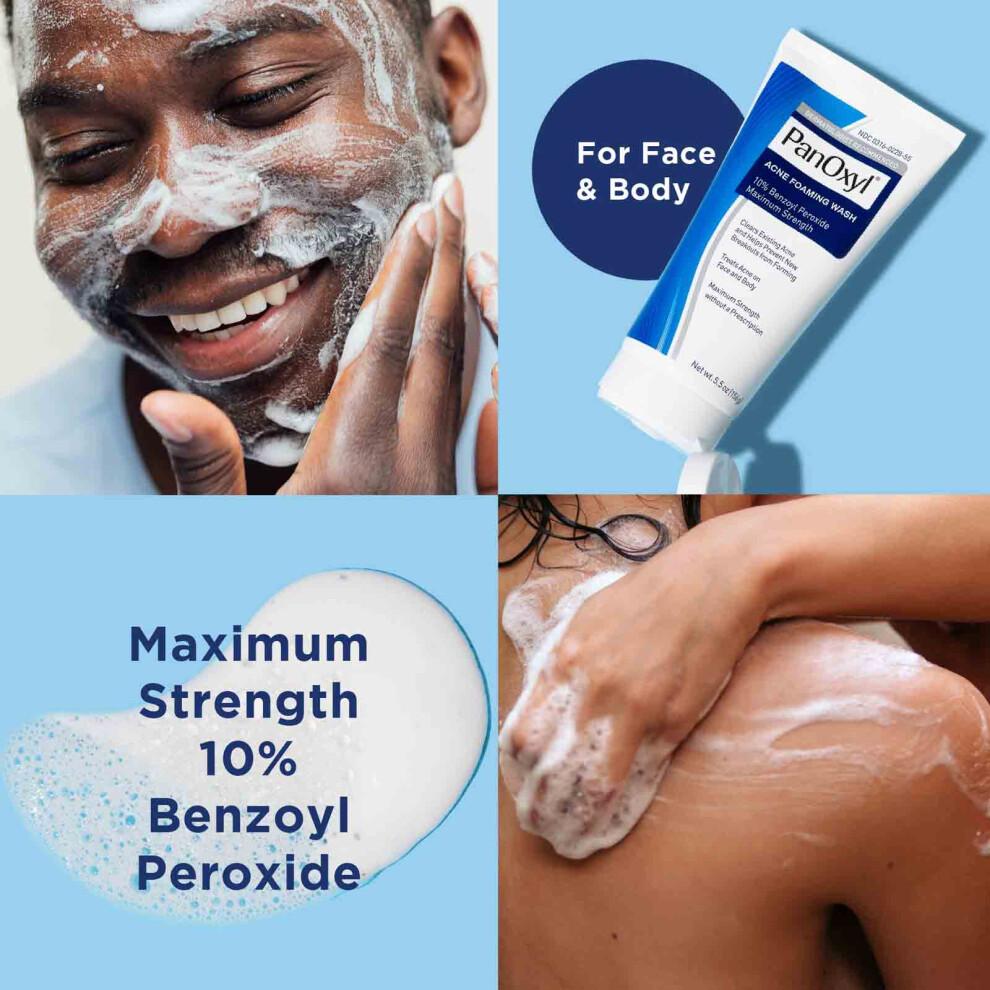 PanOxyl Akne-Waschschaum - 10% Benzoylperoxid, Maximale Stärke, 156g