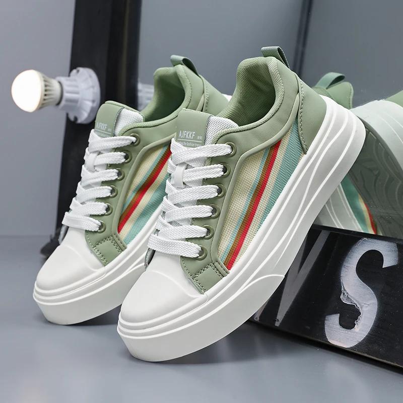 Fashion White Mens Sports Shoes Men Skateboarding Shoe Outdoor Running Sneakers Platform Casual Shoes Breathable Light Walking Shoes