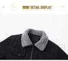 Men's Plus Size Winter Corduroy Lambswool Jacket - Warm Lapel Workwear Coat for All Ages