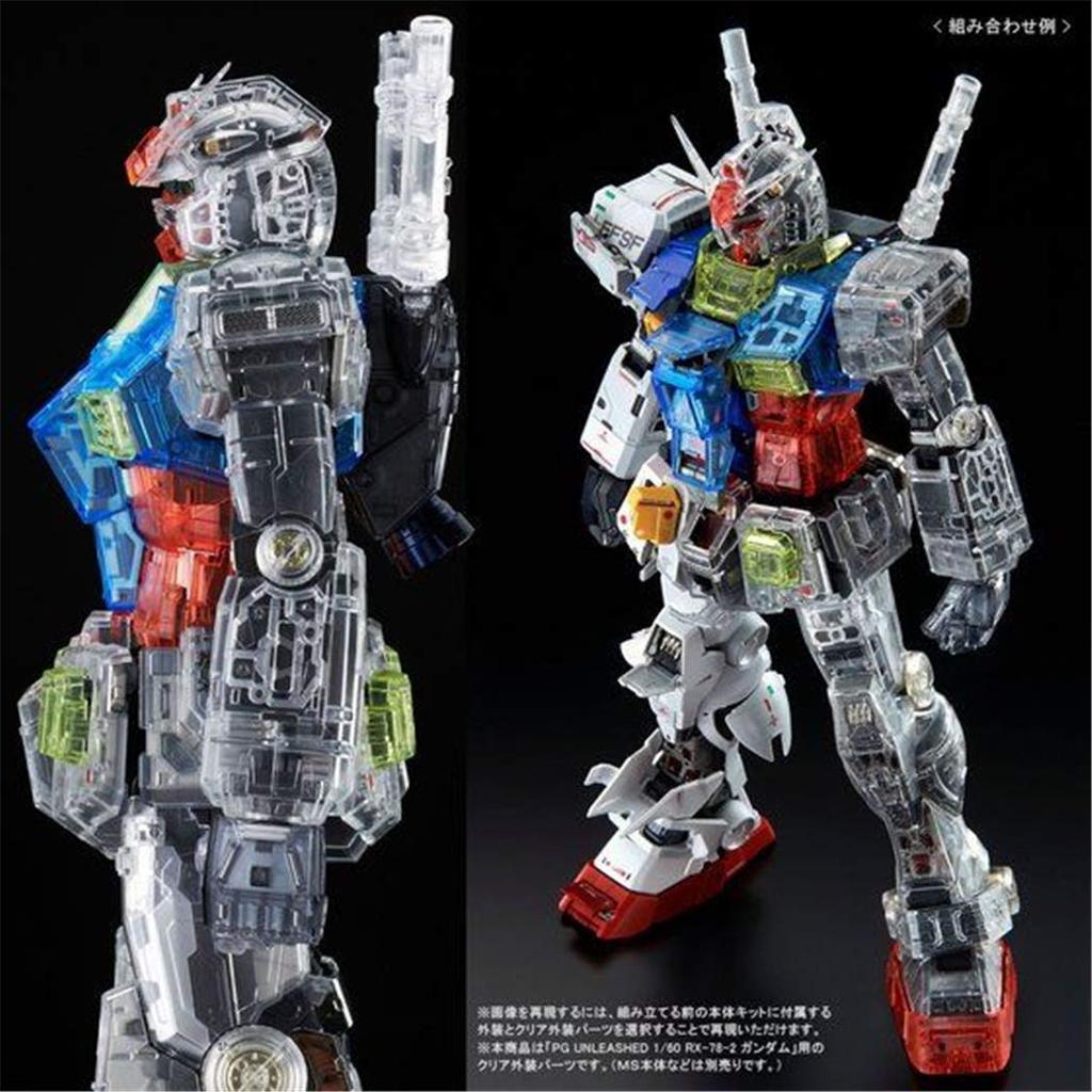 BANDAI PG UNLEASHED 1/60 RX-78-2 Gundam Clear Color Body (Gundam body sold separately)