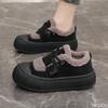 New autumn winter women's shoes warm simple solid color casual thick sole height increasing comfortable versatile women's shoes