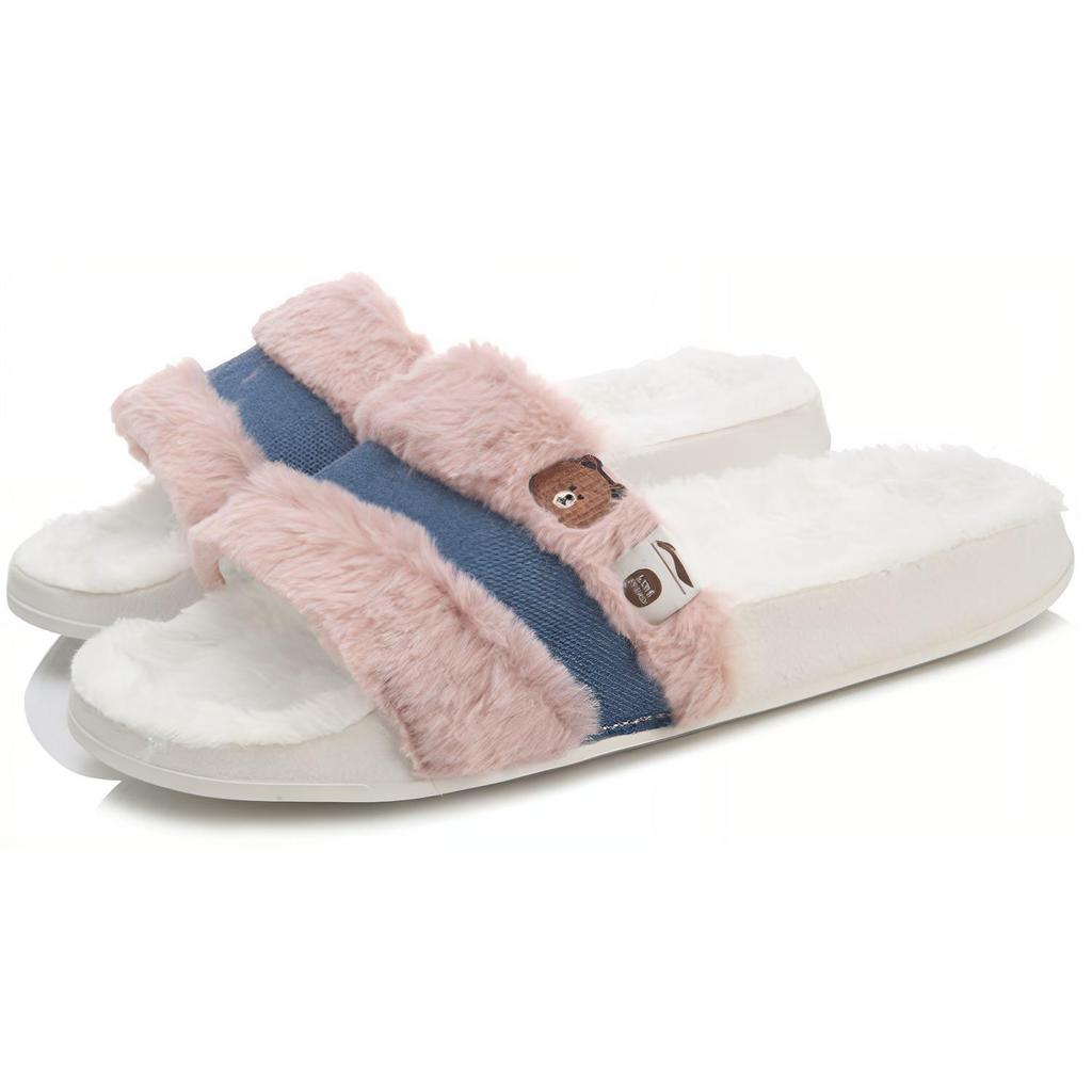 New LINING X Line Friends Slides 'White Pink' AGAQ031-2