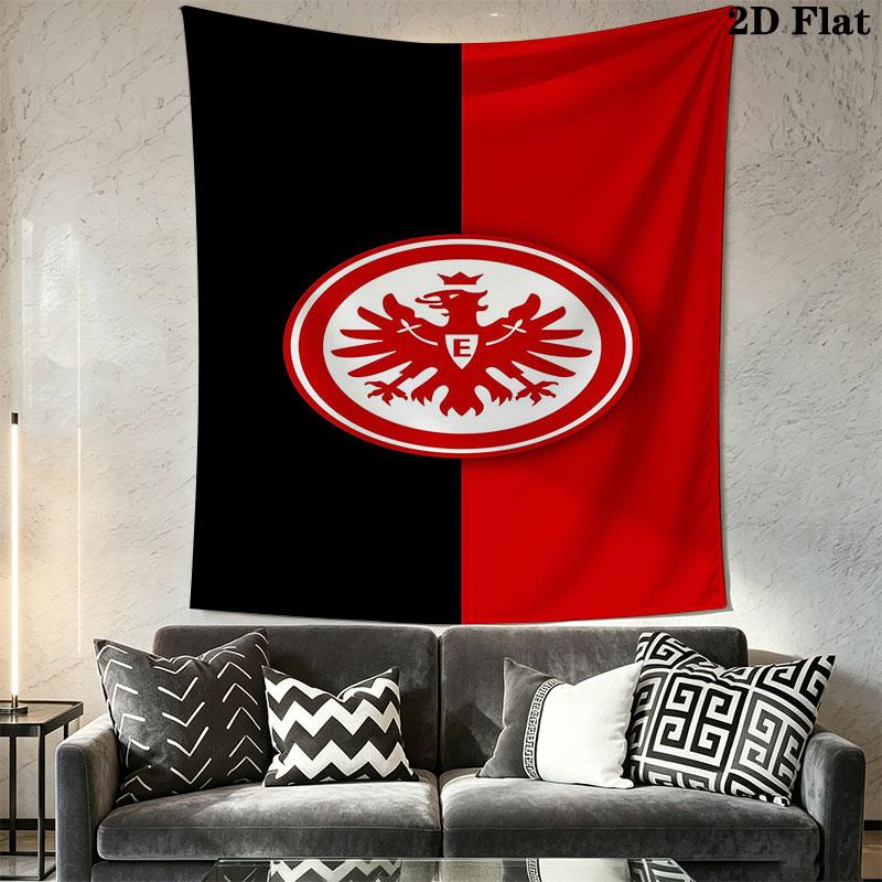 Eintracht Frankfurt Logo Wandbehang Bedruckte Stoffdecke Dekorative Wandteppiche für Schlafzimmer Wohnzimmer Heimdekoration