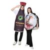 Unisex Adult Couples Sushi Roll Soy Sauce Costume 2 Pc Tunic Halloween Family Food Costume One Size Set