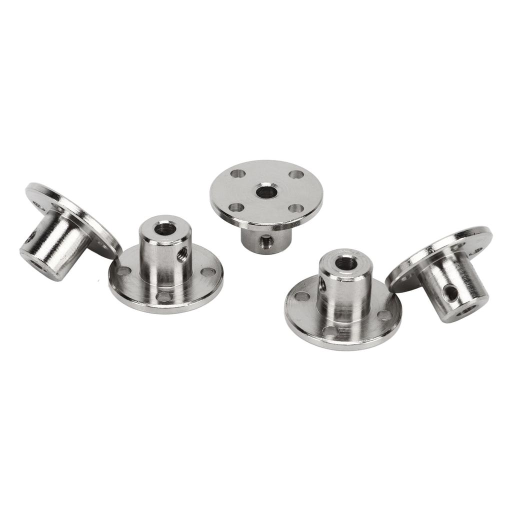 5PCS 4mm Flange Coupling Connector Steel Rigid Guide Model Coupler Accessory Shaft Axes Fittings for DIY RC Model Motors