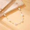 DIEYURO 316L Stainless Steel White Irregular Pearls Necklace Bracelet For Womens 2025 New Trend Golden Non-fading Jewelry Set