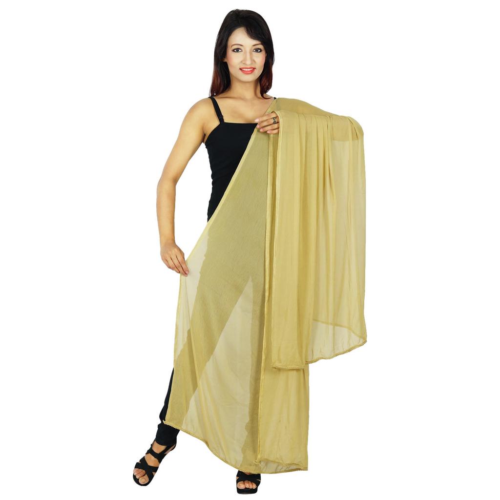 Chiffon Blend Indian Scarves Women Wear Stole Neck Wrap Chunni Long Dupatta