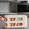 Space Saving Eggs Storage Box Automatic Rolling Egg Holder Egg Roller Rack  Side Door Storage