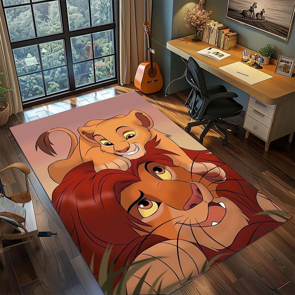 Lion King Tribal Style Simba Rug Carpet Large Area Rug Non Slip Washable Floor Mat Gamer Room Bedroom Home Decor