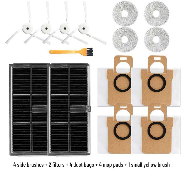 Kompatibles Zubehör für Xiaomi Mijia M40 Roboter: Wischmopp, Staubbeutel, Seitenbürste, Filter, Reinigungsflüssigkeit
