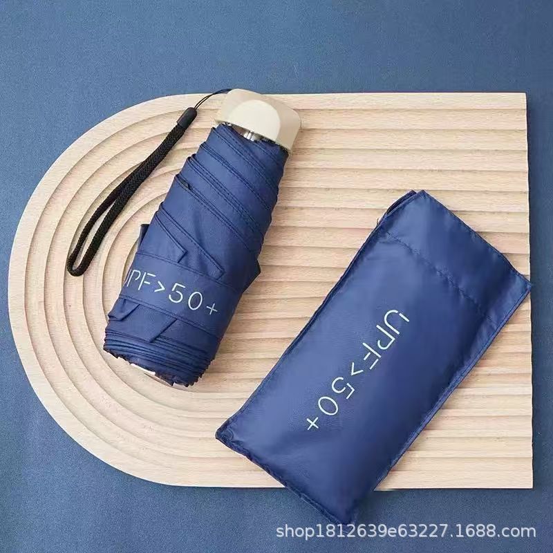 A Large Number Of 50% Umbrellas, Sunscreen, Light And Small Sun Umbrellas, Weather And Rain Folding Umbrellas, Women'S Vinyl Pocket Umbrellas