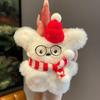 Cartoon Animal Christmas Dog Pendant Cute Plush Puppy Keychain  Christmas Decorations