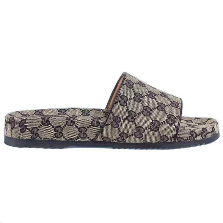 Gucci GG Slide Slippers Men's Light Umber 692951 2HK60 4061