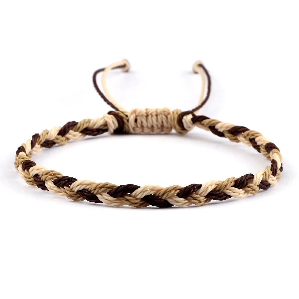 30 Hand-knitted Bracelets & Bangles for Women Men Mulitcolor Wax Line Braided Wristband Yoga Charm Jewelry Gift Adjustable