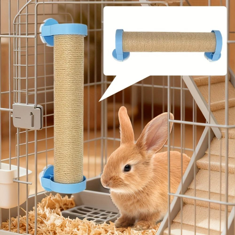 Natürlicher Sisal-Kaninchen-Kratzbaum, verstellbarer Winkel-Kratzpfosten, interaktives Kletterspielzeug für Kaninchen Katzen