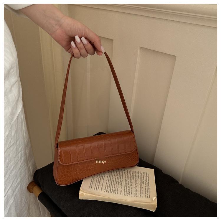 2026 Women's Retro Crocodile Pattern Versatile Small Square Crossbody Bag