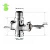 Alloy Foot Pedal Toilet Flush Valve