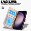 SY-003 For Samsung Galaxy S24 Case PU Leather Stand View Phone Wallet Cover with Hand Strap