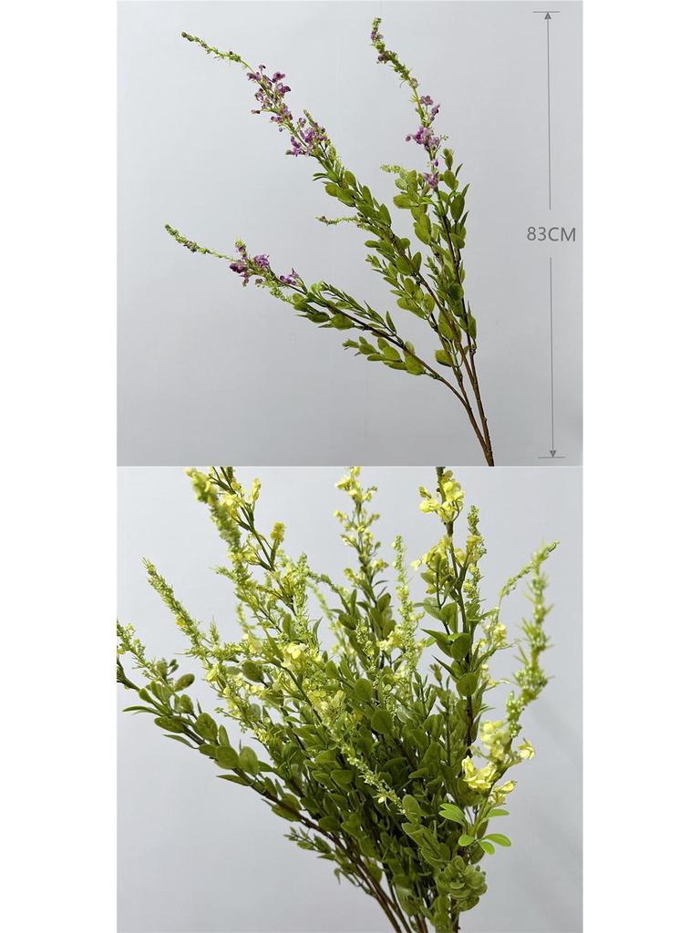Mori-Stil Künstliche Blaue Schafgarbe - Einzelner Stiel Florale Kunst für Innen-Restaurantdekoration