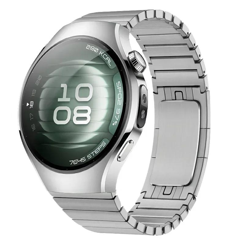

Металлический ремешок 22 мм для Huawei Watch 5 4 46 мм из нержавеющей стали, удобный ремешок-браслет для Huawei Watch GT5 Pro GT5-4-3 46 мм Huawei Watch 4-4 Pro серебряный
