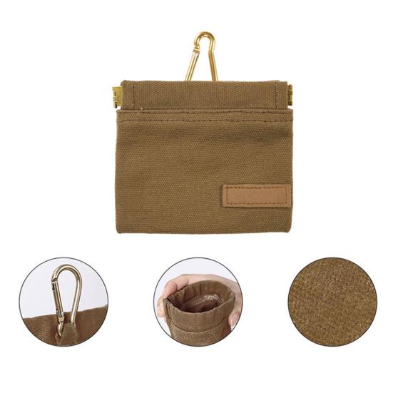 Borsa per snack in tela per animali domestici, portatile, a mani libere, con rivestimento vintage, impermeabile, con apertura autochiudente, per addestramento cuccioli o uso esterno
