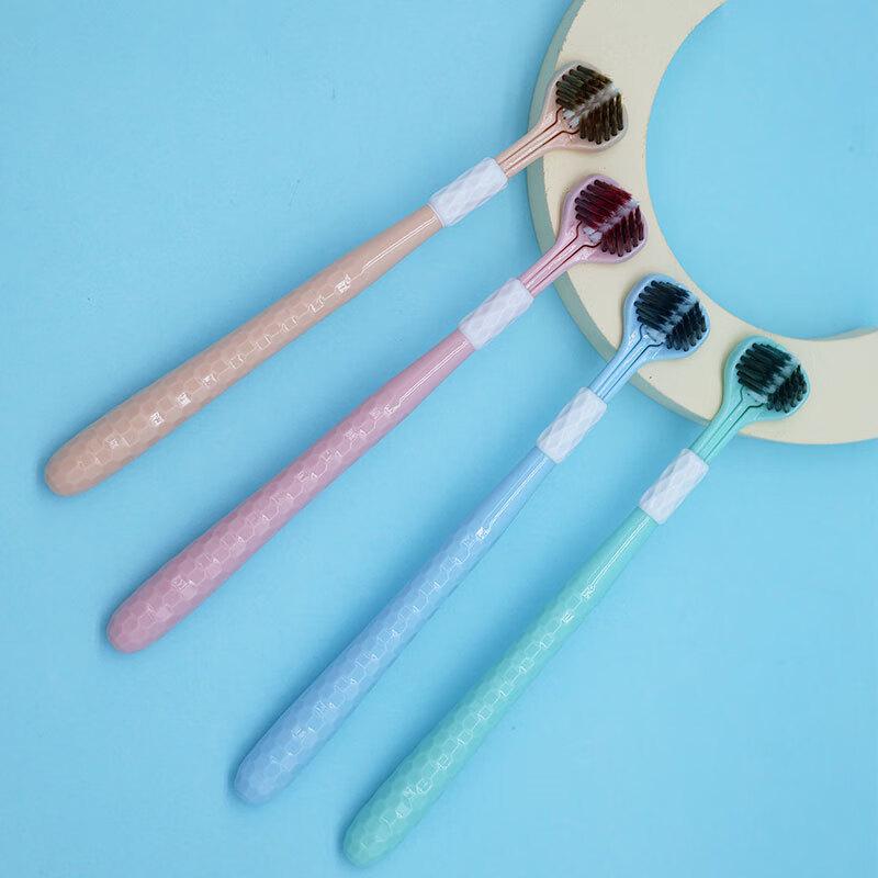 Three-Sided Soft Bristle Toothbrush, 3-Pack