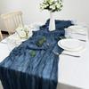 Wedding Pink Gauze Table Runner Semi-Sheer Vintage Cheesecloth Table Setting Dining Party Christmas Banquets Arches Cake Decor