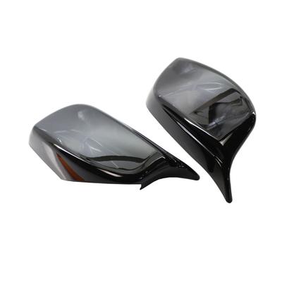 2PCS Rear Wing Mirror Cover Caps For BMW 5 Series E60 E61 E63 E64 03-07 Gloss Black