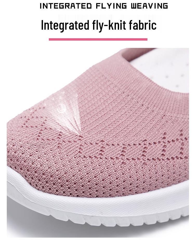 Women's Lightweight Mesh Slip-On Flats for Seniors