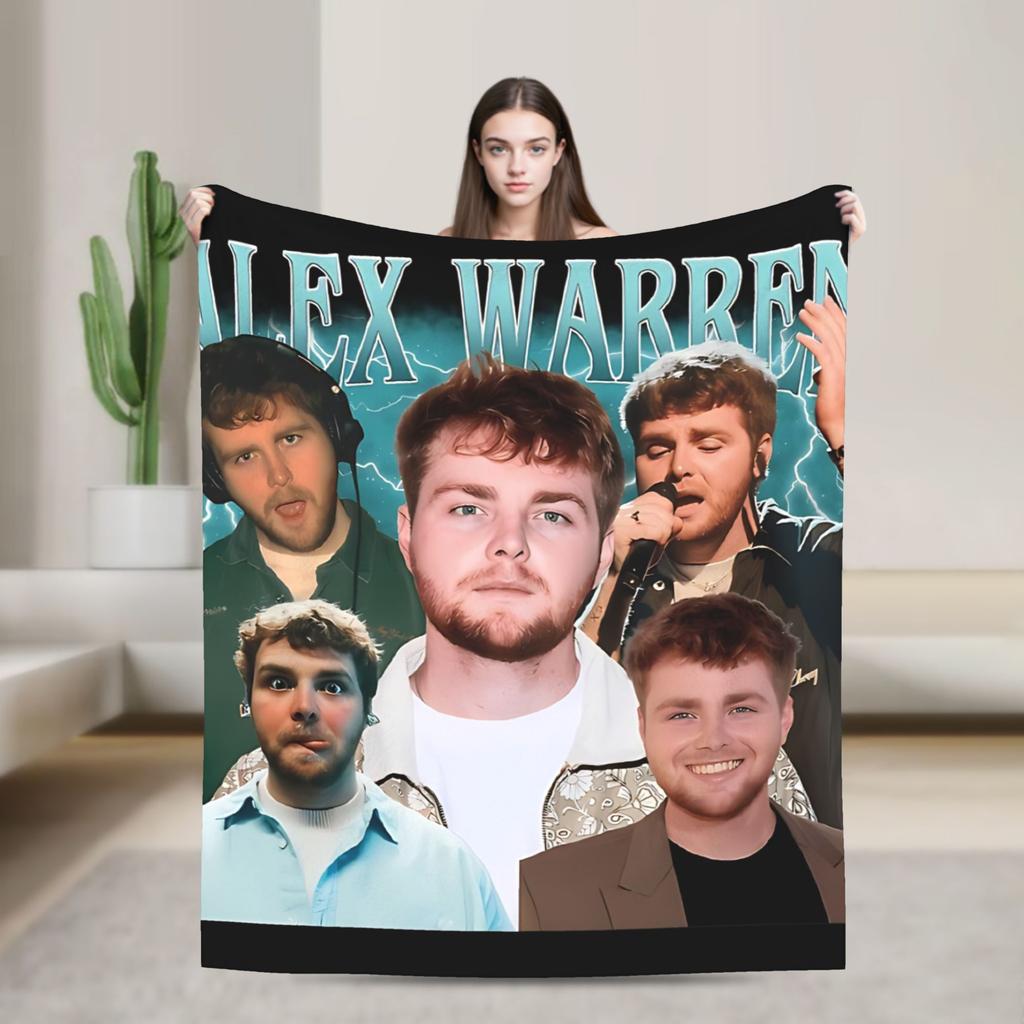Alex Warren Rapper Blanket  Decorative Flannel Bedding Throws For Home Decor Warm Soft Custom DIY Quality Bedspread