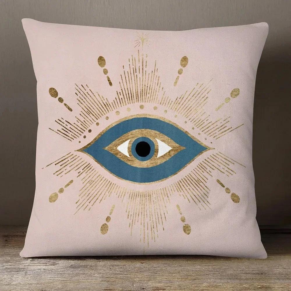 Evil Eye Hamsa Hand Cushion Covers Middle East Fortune Amulets Print Decorative Sofa Throw Pillow Case