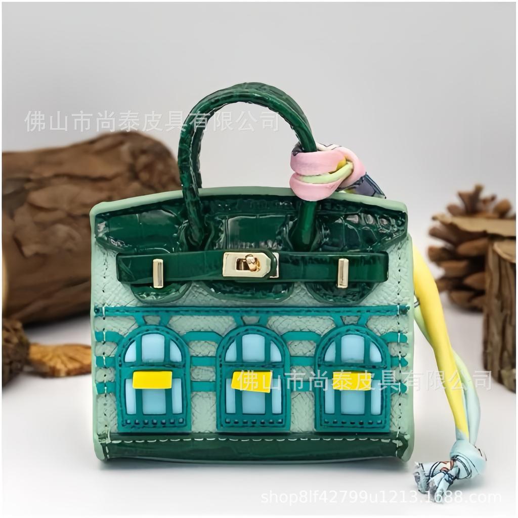 Sınır ötesi moda kontrast kör kutu mini platin pencere küçük ev kolye kulaklık ruj araba anahtarı çanta kolye